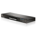 Aten Desktop Kvmp Switch 4 Port Dual Display Dvi Dual Link W/ Audio, 2x Custom Kvm Cables Included, 2x Usb Port, Selection Via Front Panel (CS1644A-AT-U)
