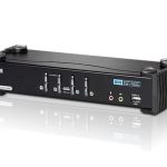 Aten Desktop Kvmp Switch 4 Port Single Display Dvi W/ 7.1 Audio, 4x Custom Kvm Cables Included, 2x Usb Port, Selection Via Front Panel (CS1784A-AT-U)