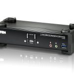 Aten Desktop Kvmp Switch 2 Port Single Display 4k Displayport W/ Audio, Cables Included, 2x Usb Port, Selection Via Front Panel (KVA-CS-1922)