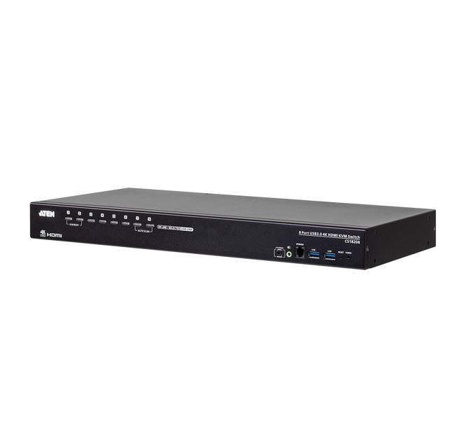 Aten 8-Port USB 3.0 4K HDMI KVM Switch, Port Selection: OSD,Hotkey, Pushbutton, RS-232 Commands - Image 4