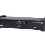 Aten Desktop Kvmp Switch 4 Port Single Display 4k Hdmi W/ Audio Mixer Mode, Cables Included, Selection Via Front Panel (CS1824-AT-U)