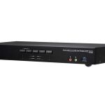 Aten Desktop Kvmp Switch 4 Port Dual Display 4k Hdmi W/ Audio, Cables Included, 2x Usb Port, Selection Via Front Panel (KVA-CS1844)