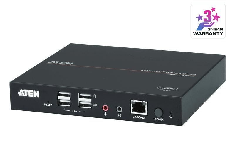 Aten Dual HDMI USB KVM Console station for selected Aten KNxxxx KVM over IP series, supports full HD with small form factor design for 0U rack space - Image 7