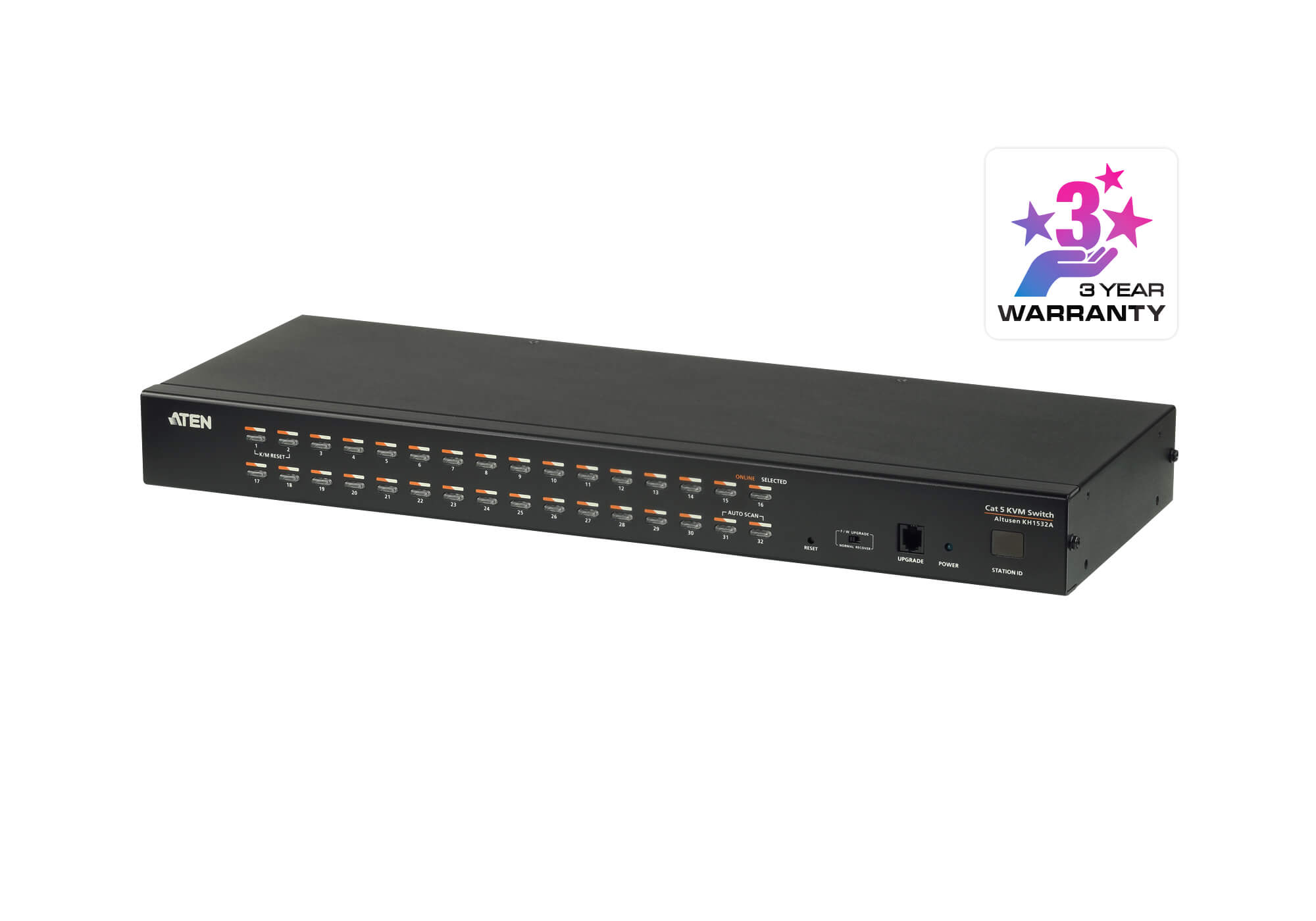 Aten Rackmount KVM Switch 1 Console 32 Port Multi-Interface Cat 5, KVM Cables NOT Included, Daisy Chainable for up to 1024 Devices, - Image 3
