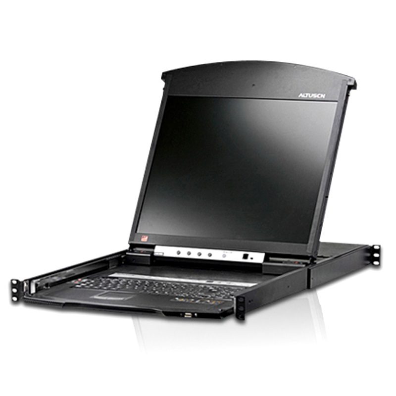Aten 8 Port Dual Rail CAT5 LCD KVM over IP Switch w/ Daisy Chain 19' LED-Backlit LCD Monitor,Touchpad, PS/2-USB, Local/Remote Share Access, Rackmount - Image 3