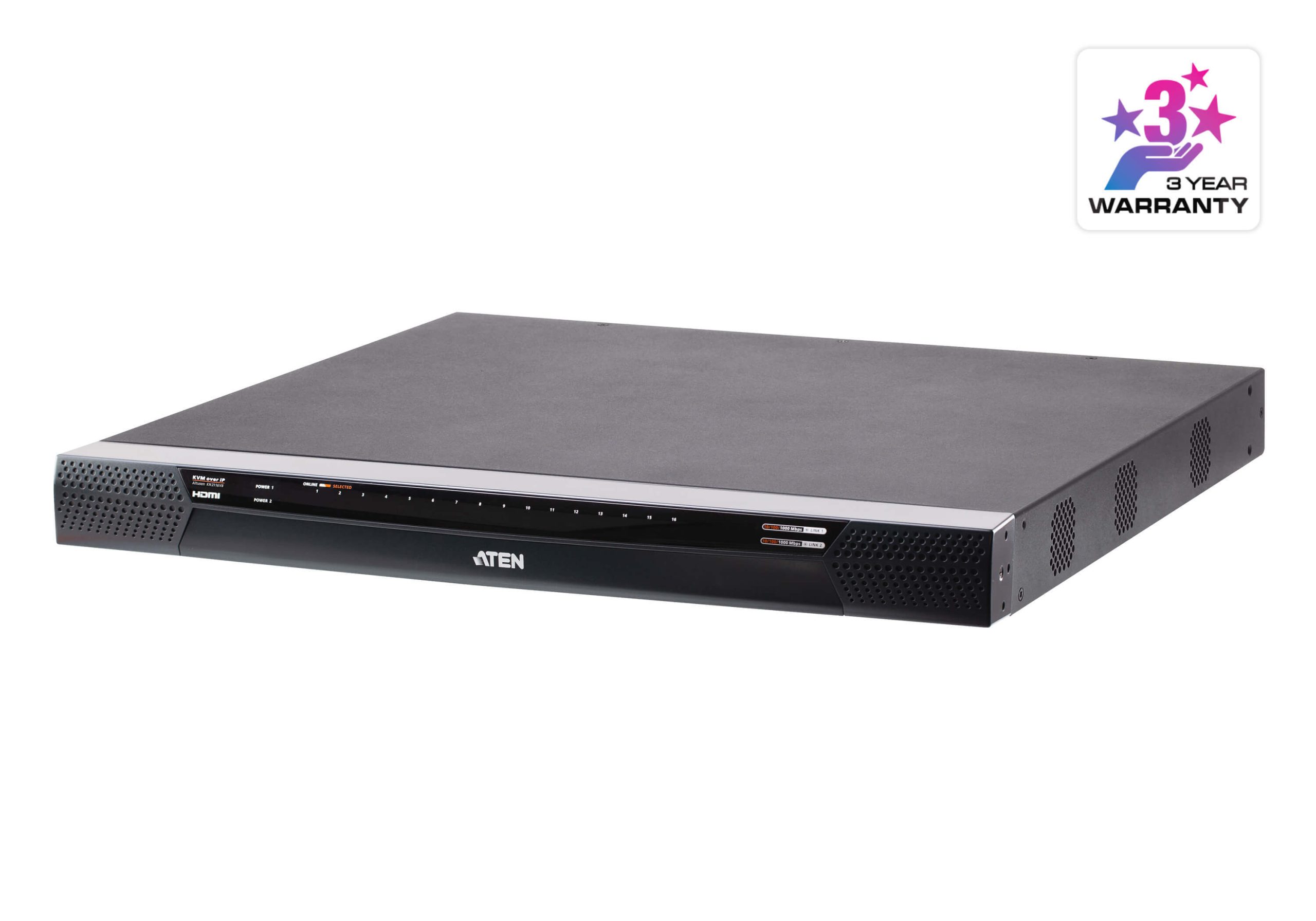 Aten 1-Local/2-Remote Access 16-Port Multi-Interface Cat 5 KVM over IP Switch - Image 4