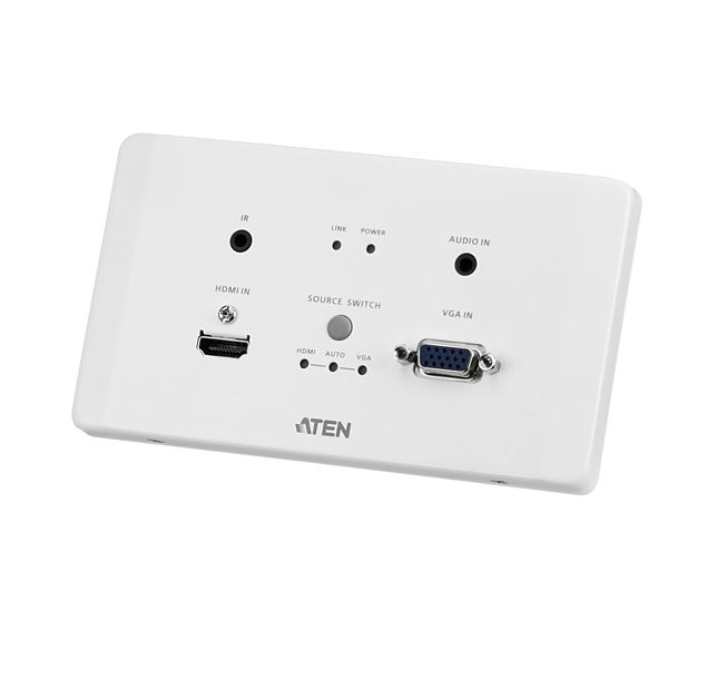 Aten VE2812AEUT HDMI & VGA HDBaseT Transmitter with EU Wall Plate / PoH (4K@100m) (HDBaseT Class A), Built-in PoH, Auto-switch - Image 8