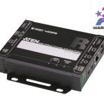 Aten HDMI HDBaseT Receiver with Dual 4K Output, one local HDMI output, supports up to 4K@70m (Cat 5e/6) and 100m (Cat 6A), extends RS232 and IR