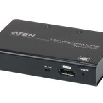 Aten Video Splitter 2 Port Displayport 4k Splitter, 4096×2160 / 3840×2160@60hz, Supports Extend Mode & Split Mode (VS192-AT-U)