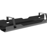 Brateck Under-desk Cable Management Tray – Dimensions:600x135x108mm – Black (CC11-4-B)