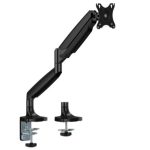 Brateck LDT82-C012 Single Screen Heavy-Duty Gas Spring Monitory Arm For most 17'~45' Monitors, Matte Black