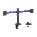 Brateck LDT89-C024 Matte Black Amethyst Articulating Gaming Dual Monitor Arm, Fit Screen Size: 17'-32', Screen Quantity: 2 (LS)