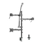 Brateck Single-Monitor All-in-One Studio Setup Desktop Mount Fix 17'-32' Up to 9kg, Fit Curved Monitor, 897x120x1000mm (LS)