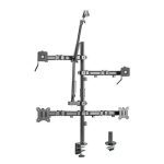 Brateck Dual-Monitor All-in-One Studio Setup Desktop Mount Fit17'-32' Weight Capacity Up to 9kg, Fit Curved Monitor (LS)