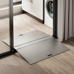 Brateck Two-Sided Aluminum Wheelchair Threshold Ramp, Silver Color, 1114x920x60mm, Weight Capacity 300kg (LS)