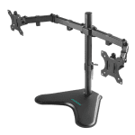 mbeat® activiva Dual-Screen Articulating Monitor Arm with Free-Standing Desktop Base provides perfect solution for ergonomic comfort and workspace(LS)