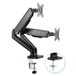 mbeat® activiva ErgoLife Dual Monitor Screen Steel Gas Spring Monitor Arm Built-in Spring Tension Cable Management Net Weight 4kg (LS)