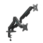 mbeat® activiva Ergolife Dual-Screen Gas Spring Monitor Arm allows you to smoothly adjust the height,angle, and tilt of both screens with minimal (LS)