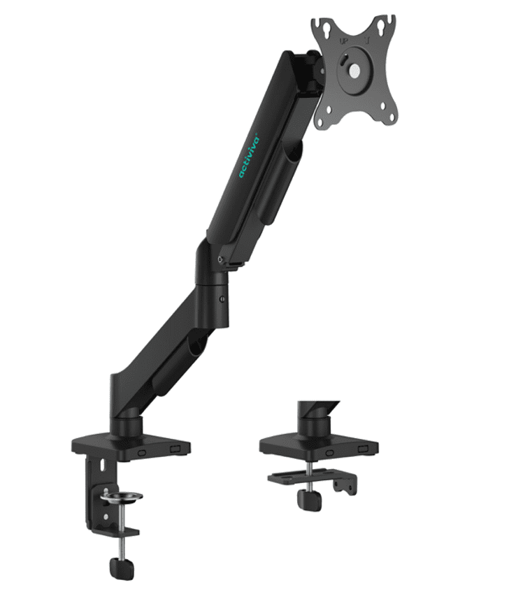 (LS) mbeat® Activiva Ergolife Single-Screen Gas Spring Monitor Arm allows you to smoothly adjust the height angle and tilt of your screen with minimal