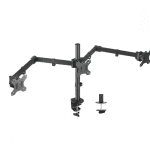 (LS) mbeat® activiva Triple-Screen Articulating Monitor Arm Ideal for a seamless triple monitor setup (13'-27'), it offers flexible positioning