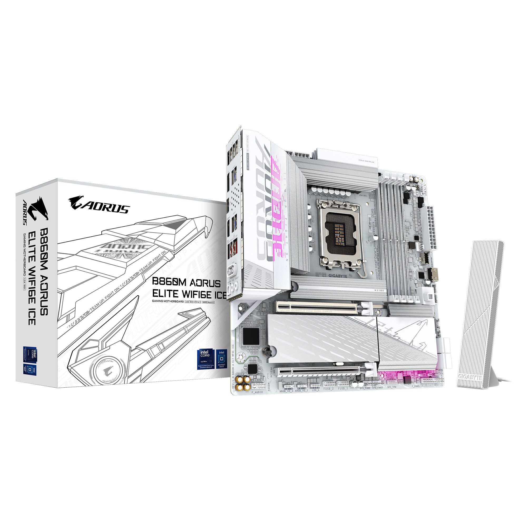 (LS) Gigabyte M/B B860M A ELT WF6E ICE 1.0, Intel ® B860, 4 x DDR5 up to 256 GB, 2x HDMI, 2 x PCI Express x16, 3 x M.2, 4 x SATA, 9x USB 3.2