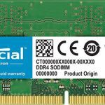 Crucial 8GB (1x8GB) DDR4 SODIMM 3200MHz CL22 1.2V Single Ranked Notebook Laptop Memory RAM