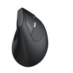 RAPOO EV250 Ergonomic Vertical Wireless Mouse 6 Buttons 800/1200/1600 DPI Optical Silent Click Mice - Black (Renamed from MV20)