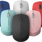 RAPOO M100 2.4GHz & Bluetooth 3 / 4 Quiet Click Wireless Mouse Blue -  1300dpi Connects up to 3 Devices, 9 months Battery Life