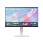 LG 27′ 4k Uhd Ultrafine™ Ips Monitor With Hdr10, Dci-p3 90%, 300 Nits, 3840×2160 Resolution, 5ms, 60hz, And Tilt/height/swivel/pivot Stand (27US550-W.AAU)