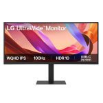 LG 34′ Ultrawide 21:9 Wqhd Curved Ips Monitor With 3440×1440 Resolution, Srgb 99%, Hdr10, 100hz, 5ms Response, And Tilt/height/swivel Stand (34U650A-B.AAU)