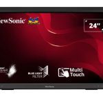 ViewSonic TD2423 IR 10 Point Touch Monitor Advanced Ergonomics Magnetic Pen Holder 40 Degrees Tilt VESA 100 Glove Multi OS Touch