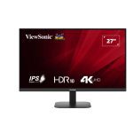 ViewSonic 27' 4K 3840 x 2160 SuperClear IPS HDR10 2x HDMI DP VESA 75 Eco Mode Joy Key Rear Office Monitor 3YARW