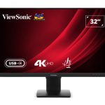 ViewSonic 32' VG 4K SuperClear VA USB-C DP Height Adjustable Business Pro Monitor 3YARW