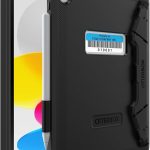 OtterBox Rugged Defender Apple iPad (11') (A16) (11th Gen) / iPad (10.9') (10th Gen) Kickstand Case - Black (77-93756), 7 Years Warranty