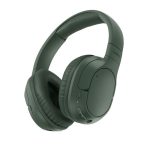 Belkin SoundForm Surround Wireless Over-The-Ear Headphones + USB-C Cable (1.2M) + Audio Cable (3.5mm) (1.2M) - Olive (AUD009FQOL), 2 Years Warranty