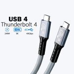 USP Boostup Thunderbolt 4 Usb-c To Usb-c Cable (1m) Black – Usb4 – 40gbps,240w, 8k (60hz)/4k (144hz), Fast Charge, 2 Years Warranty (BT4CC10M)