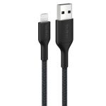 BOOSTCHARGEPRO BRAID USB-A + LTG 1M BLK