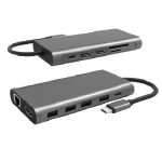Cygnett Unite 12-in-1 Usb-c Multiport Hub Adapter Dock()4xusb-a 2xusb-c(100w Pd/3.0)3xhdmi(60hz/30hz) 1xmicro Sd,2years Warranty (CY4549HUB12)