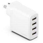 Cygnett Powerplus 24w Multi Port Usb-a Wall Charger – White() 4xusb-a (12w),compact,lightweight,24w Max,2 Years Warranty (CY4768PDWCH)