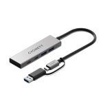 Cygnett Unite 4-in-1 USB-C to USB-C & USB-A Hub - White (CY5389CYHUB),2x USB-C, 2x USB-A, 10Gbps Transfer, USB-C to USB-A Adapter, 2 Years Warranty