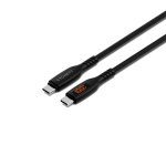 Cygnett Unite Intelli Usb-c To Usb-c Cable With Led Display (50cm) – Black(), 100w, 480mbps Transfer, Fast Charge, 2 Years Warranty (CY5508PCCCC)