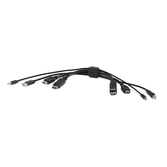 BELKIN Cybersecurity and Secure KVM TAA DUAL (1) HDMI-HDMI (1) DP-DP with USB and Audio Combo 6 ft (1.8M) - Black (F1DN2CC-HHPP6t), 3 Years Warranty - Image 2