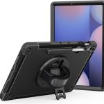 USP Rugged Samsung Galaxy Tab S10 FE+ (13.1') Case Black - Built-in-Kickstand, Hand & Shoulder Straps, DropProof, 3 Years Warranty