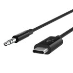 Belkin Rockstar Usb-c To 3.5mm Audio Cable (0.9m) – Black (), Superior Audio, Apple Iphone, Usb-if Certified, 2 Years Warranty (F7U079bt03-BLK)