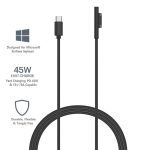 Cygnett Essentials Usb-c To Microsoft Surface Laptop Cable (1m) – Black (), 45w Fast Charging, Magnetic Connection,2 Years Warranty (CY3034USCMS)
