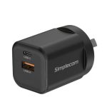 Simplecom CU235 Dual Port PD 35W Fast Wall Charger USB-C + USB-A for Phone Tablet