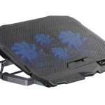 Just You PC Oxhorn Laptop Cooling Stand High Adjustable 4 High Adjustable Angles 4 Silent Fans 2xusb 2.0 Ports Fit For 9-17′ Laptop/tablet (LC-1701)