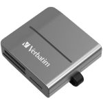 Verbatim USB 3.2 Gen 1 All- in-1 Card Reader SD, SDHC, SDXC, microSD, microSDHC, microSDXC, CF-1, Memory Stick, MS-Pro Duo, xD, and M2.