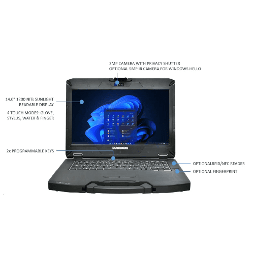DURABOOK S14I, 14' Sunlight Readable Full HD (1000 nits), Intel® Core™ Ultra 5 125U, Windows 11, 16GB RAM, 512GB PCIe SSD,Wi-Fi 7, 3 year Warranty