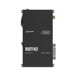 Teltonika RUT142 Industrial Router, Wi-Fi 4, RS232 for Serial Communication, Integrated DIN Rail Bracket, 3-Pin Power Connector, PSU excluded
